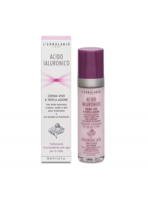 Acido Ialuronico Crema Viso a Tripla Azione - Trattamento anti-age per pelli miste 50 ml