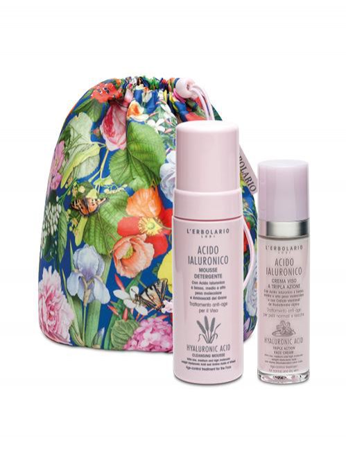 Acido Ialuronico BeautyBag: Crema Viso pelli normali e secche 50 ml e Mousse Detergente Viso 150 ml Ed.Lim. 1 pz